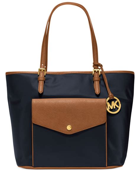 michael kors black nylon tote|Michael Kors black patent tote.